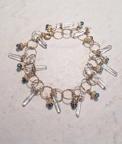 Icicles in Sunlight Crystal  Bracelet
